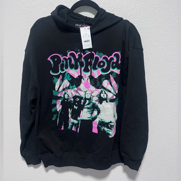 Pink Floyd Official Merch Black Neon Green Pink Hoodie Size Large - Picture 1 of 3